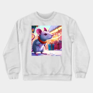 Cute Rat Drawing Crewneck Sweatshirt